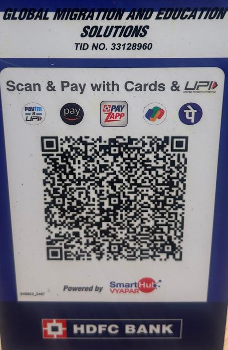 UPI QR Code — Global Migration & Education Solutions